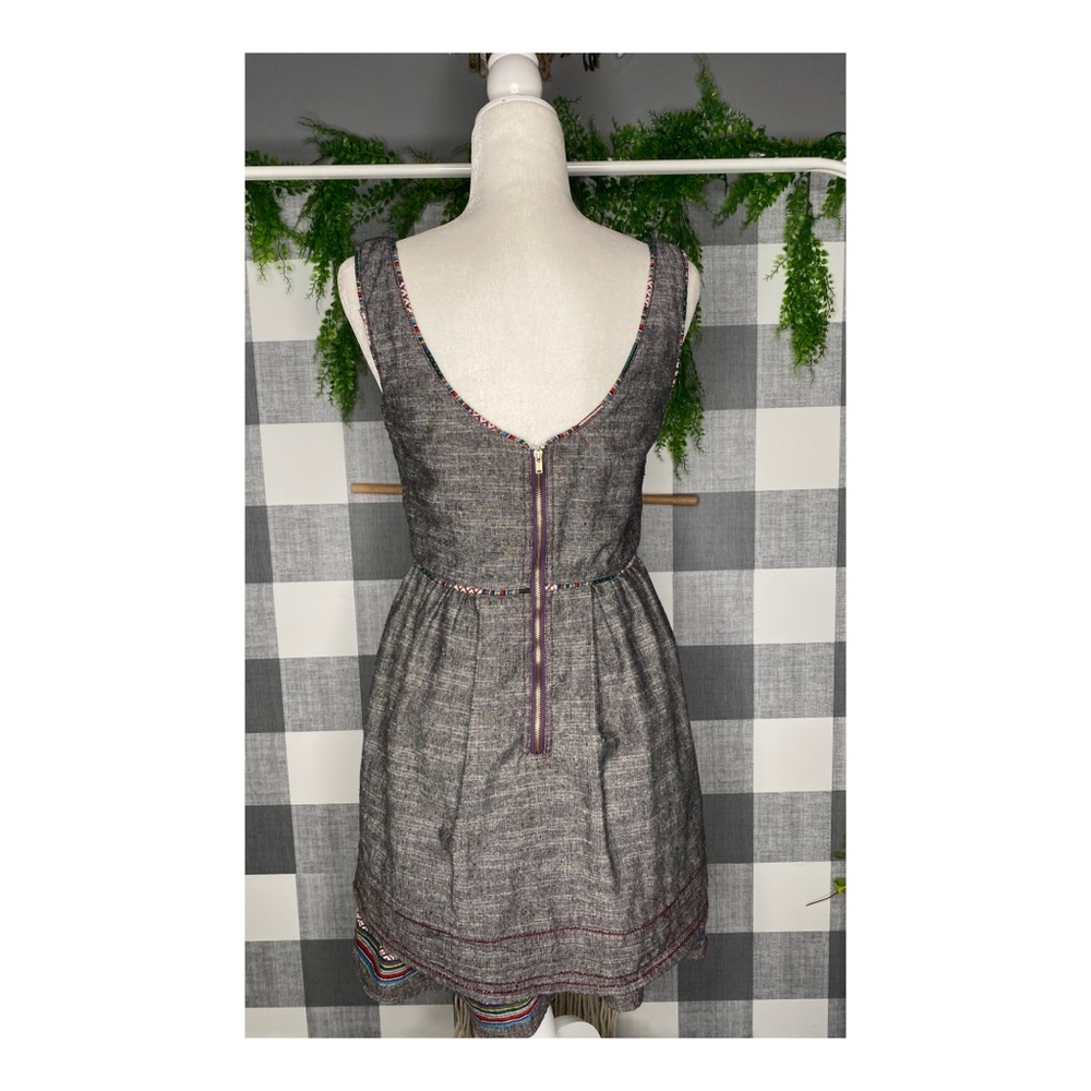Freeway Gray “Denim” Dress with Embroidery - Picture 2 of 6